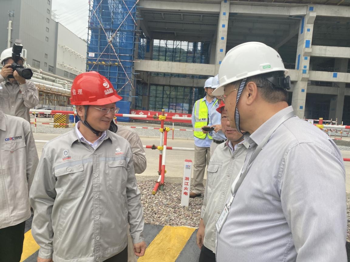 國能集團(tuán)劉國躍董事長到舟山電廠三期工程檢查工作